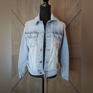 True Religion Jesse Slim Fit Denim Trucker Jacket sz Medium